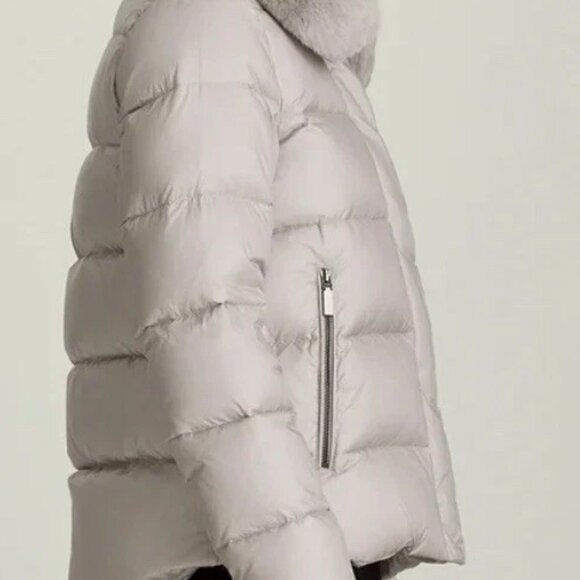 NWT 💖 DAWN LEVY Vera Ice Beige Shearling Puffer Jacket ~ SIZE XXL ✨ NWT - Picture 4 of 13